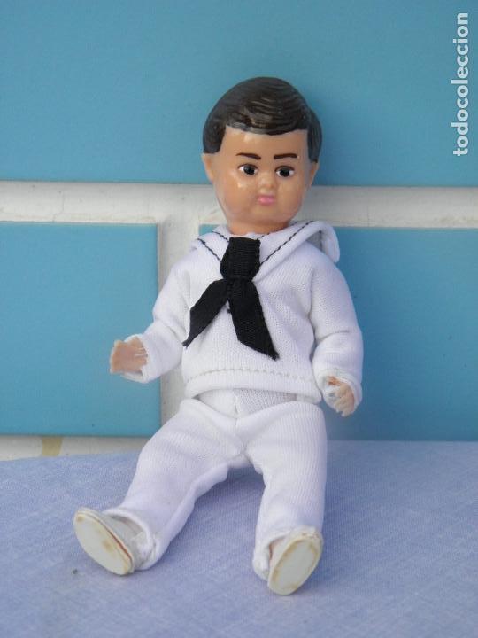 Mu&ntilde;ecas espa&ntilde;olas modernas: Mu&ntilde;eco antiguo de celuloide Marinero Comuni&oacute;n - Foto 3