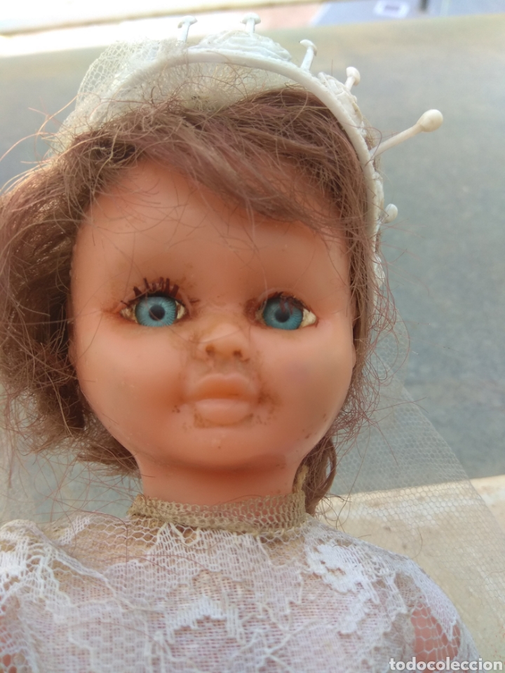 Mu&ntilde;ecas espa&ntilde;olas modernas: Antigua Mu&ntilde;eca con Vestido de Comuni&oacute;n - Foto 3