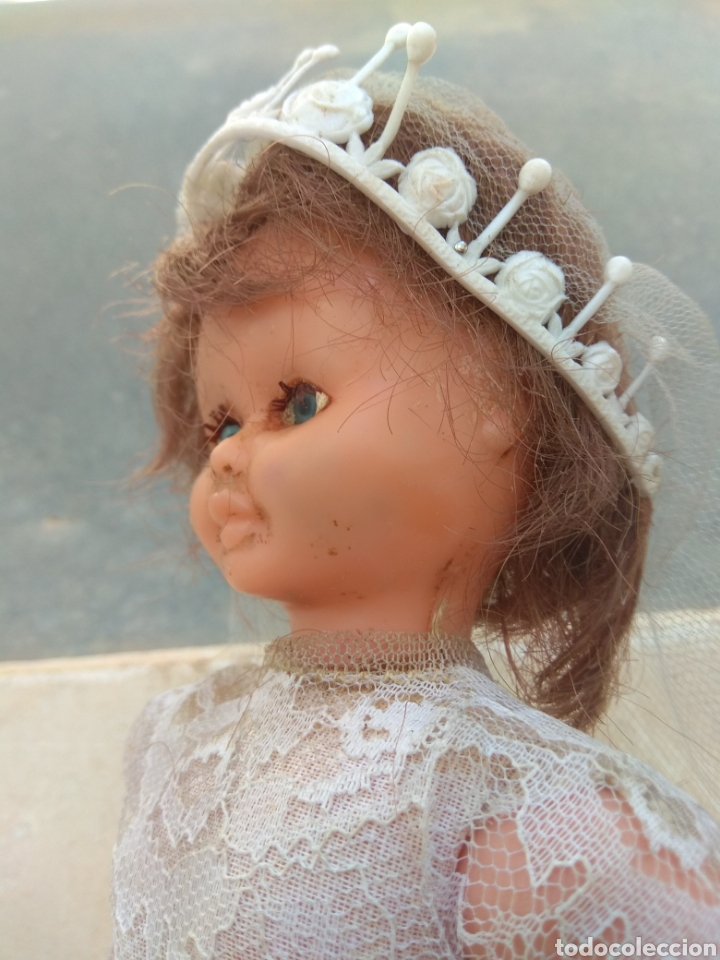 Mu&ntilde;ecas espa&ntilde;olas modernas: Antigua Mu&ntilde;eca con Vestido de Comuni&oacute;n - Foto 5
