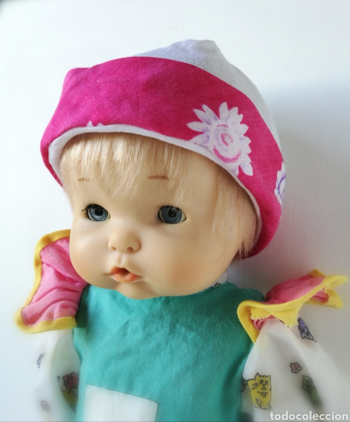 Mu&ntilde;ecas espa&ntilde;olas modernas: Gorro mu&ntilde;eco bebe v&aacute;lido para nenuco, blanco y rosa, Famosa - Foto 2