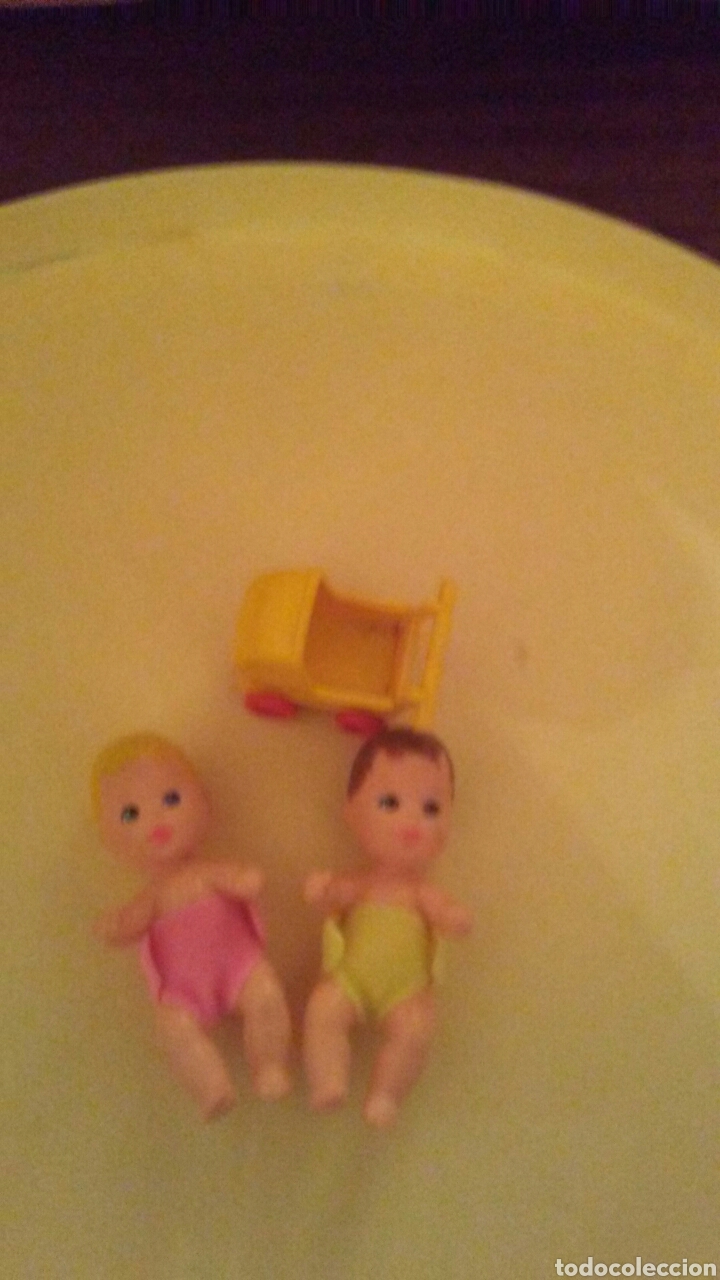 Mu&ntilde;ecas espa&ntilde;olas modernas: Lote de 2 mini bebes +mini cochecito . - Foto 1