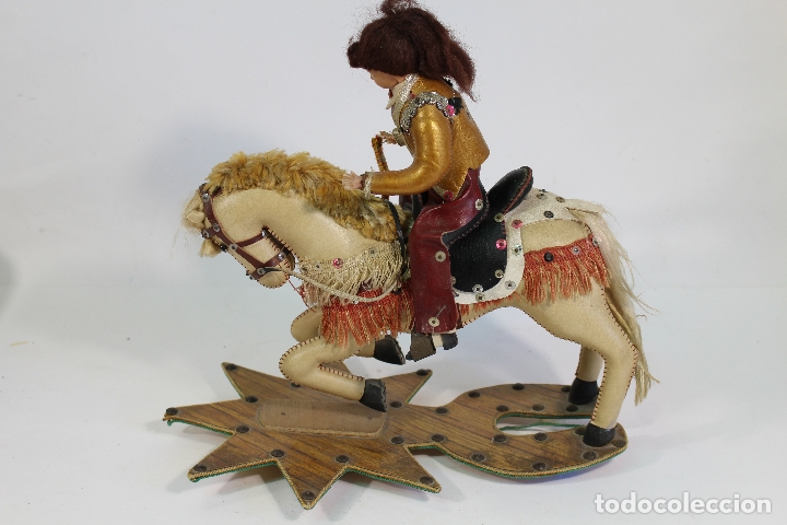 Mu&ntilde;ecas espa&ntilde;olas modernas: mu&ntilde;eca ginete caballo de skay - Foto 2