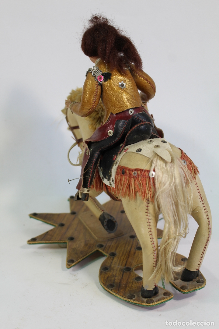 Mu&ntilde;ecas espa&ntilde;olas modernas: mu&ntilde;eca ginete caballo de skay - Foto 3
