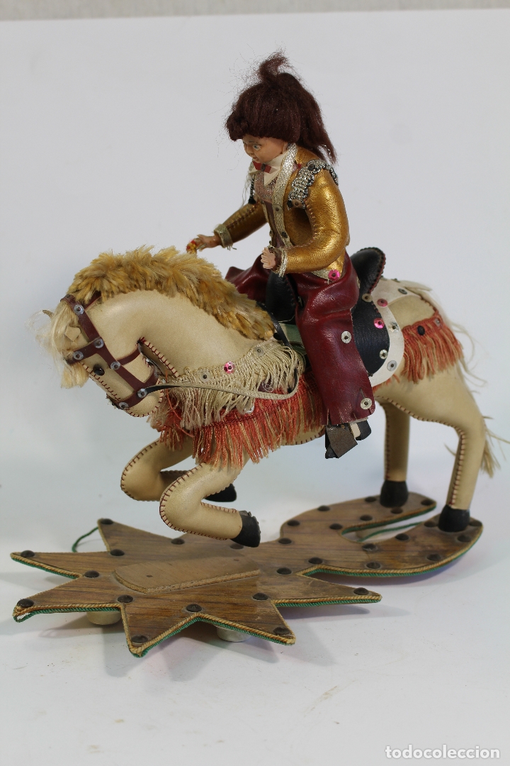 Mu&ntilde;ecas espa&ntilde;olas modernas: mu&ntilde;eca ginete caballo de skay - Foto 1