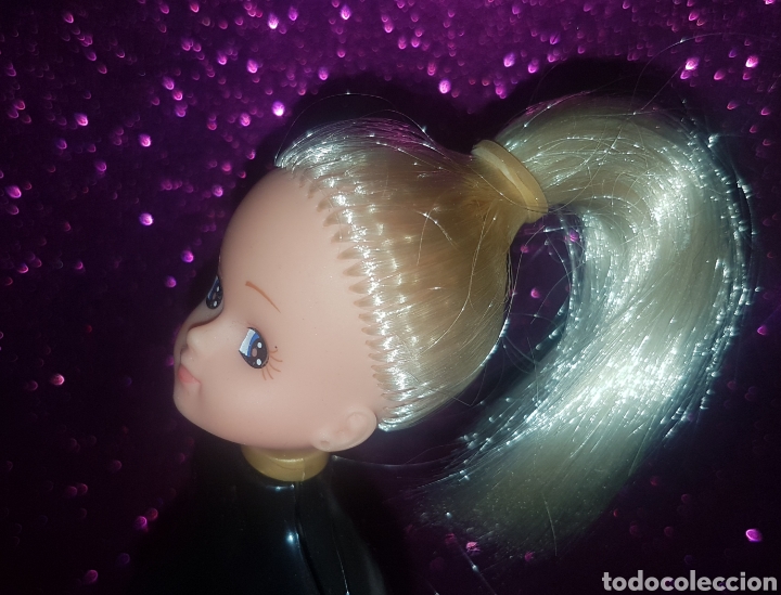 Mu&ntilde;ecas espa&ntilde;olas modernas: Cabeza de mu&ntilde;eca Chabel de Feber con coleta rubia - Foto 2