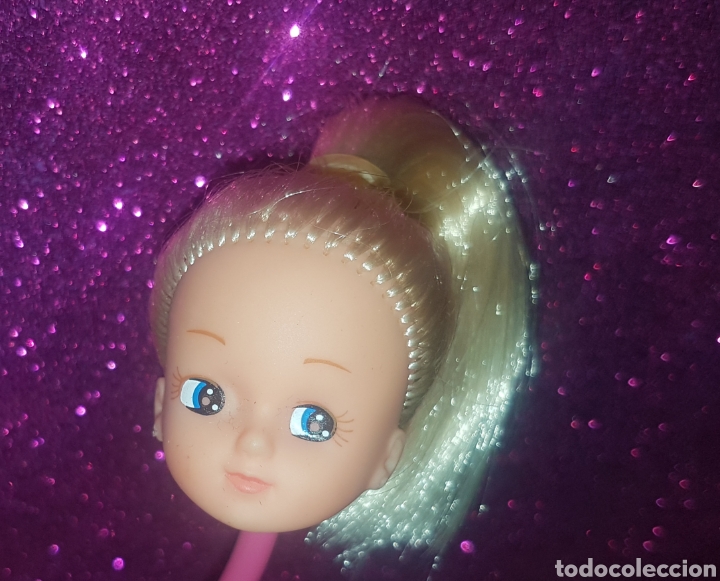 Mu&ntilde;ecas espa&ntilde;olas modernas: Cabeza de mu&ntilde;eca Chabel de Feber con coleta rubia - Foto 1