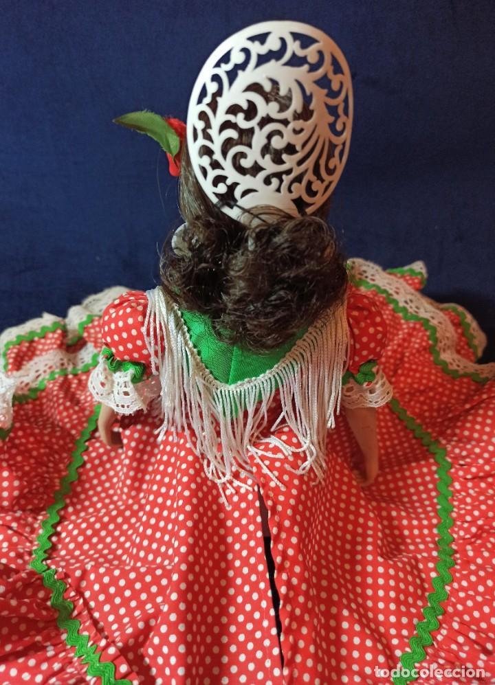 Mu&ntilde;ecas espa&ntilde;olas modernas: Mu&ntilde;eca de Porcelana de Marin gitana de 40 cm - Foto 6