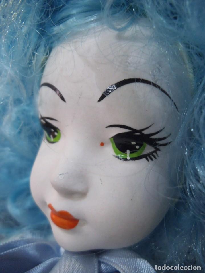 Mu&ntilde;ecas espa&ntilde;olas modernas: MU&Ntilde;ECA PORCELANA -ENCAJE- ( AZUL ) - Foto 5