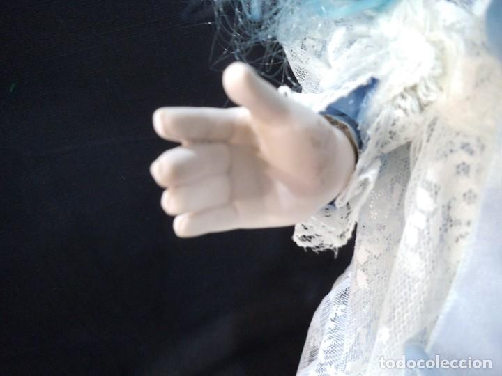 Mu&ntilde;ecas espa&ntilde;olas modernas: MU&Ntilde;ECA PORCELANA -ENCAJE- ( AZUL ) - Foto 8