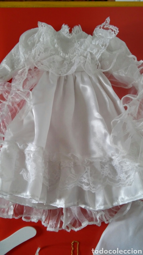 Mu&ntilde;ecas espa&ntilde;olas modernas: VESTIDO Y COMPLEMENTOS DE COMUNI&Oacute;N PARA MU&Ntilde;ECA.DE LOS 80S.NUEVO. - Foto 2