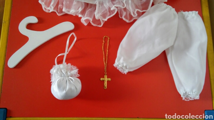 Mu&ntilde;ecas espa&ntilde;olas modernas: VESTIDO Y COMPLEMENTOS DE COMUNI&Oacute;N PARA MU&Ntilde;ECA.DE LOS 80S.NUEVO. - Foto 3