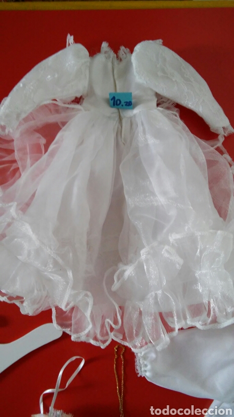 Mu&ntilde;ecas espa&ntilde;olas modernas: VESTIDO Y COMPLEMENTOS DE COMUNI&Oacute;N PARA MU&Ntilde;ECA.DE LOS 80S.NUEVO. - Foto 4