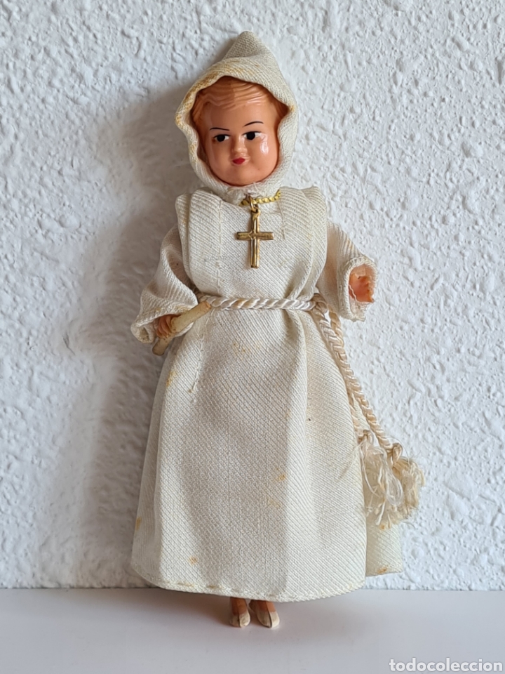 Poup&eacute;es Espagnoles Modernes: Mu&ntilde;eca Penitente Semana Santa con Cirio en la Mano - Celuloide