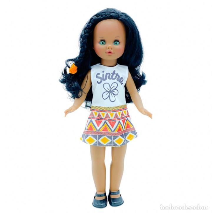 Poup&eacute;es Espagnoles Modernes: Mu&ntilde;eca colecci&oacute;n Sintra mulata original 40 cm. vestido personalizable, Fabricado en Espa&ntilde;a Folk