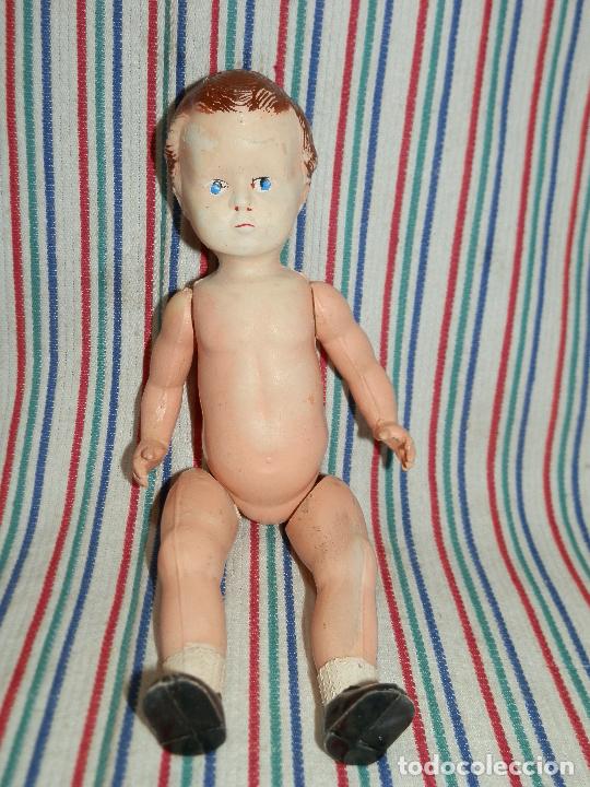 Mu&ntilde;ecas espa&ntilde;olas modernas: ANTIGUO MU&Ntilde;ECO DE VINILO SIN MARCA, 18 CM - Foto 1