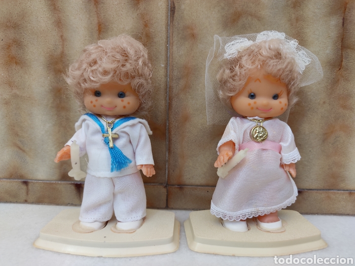Mu&ntilde;ecas espa&ntilde;olas modernas: Pareja mu&ntilde;ecos de comuni&oacute;n a&ntilde;os 80 - Foto 1