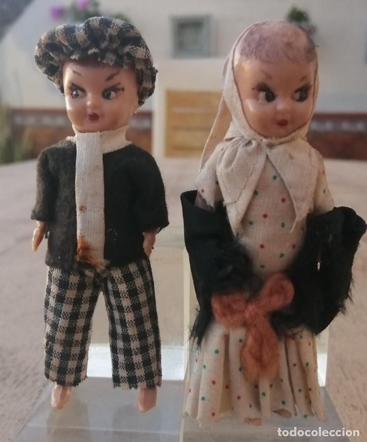 Mu&ntilde;ecas espa&ntilde;olas modernas: Antigua pareja Chulapos celuloide - Foto 1