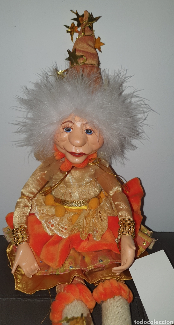 Boneca de duende realista grande com cabeça de vinil, duende de 30,50cm,  tem cabeça de vinil e corpo macio, almofadas de velcro nas mãos, elfo