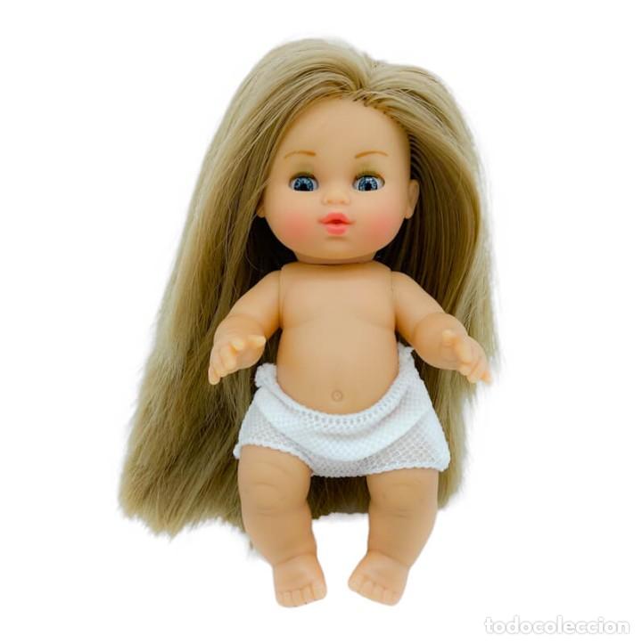 Poup&eacute;es Espagnoles Modernes: Mu&ntilde;eca mini Cocoletas 15 cm desnuda pelo liso extra largo edici&oacute;n 2022 Folk Artesan&iacute;a