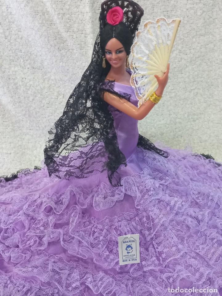 Mu&ntilde;ecas espa&ntilde;olas modernas: MU&Ntilde;ECA &uml;MAR&Iacute;N&uml; (MORADA-COLA) 32cm - Foto 1