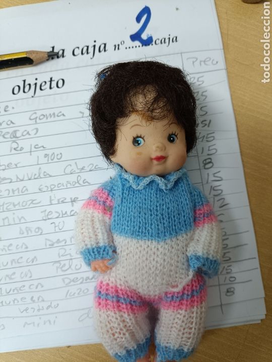 Mu&ntilde;ecas espa&ntilde;olas modernas: Mini mu&ntilde;eco de lana la cabeza de - Foto 1