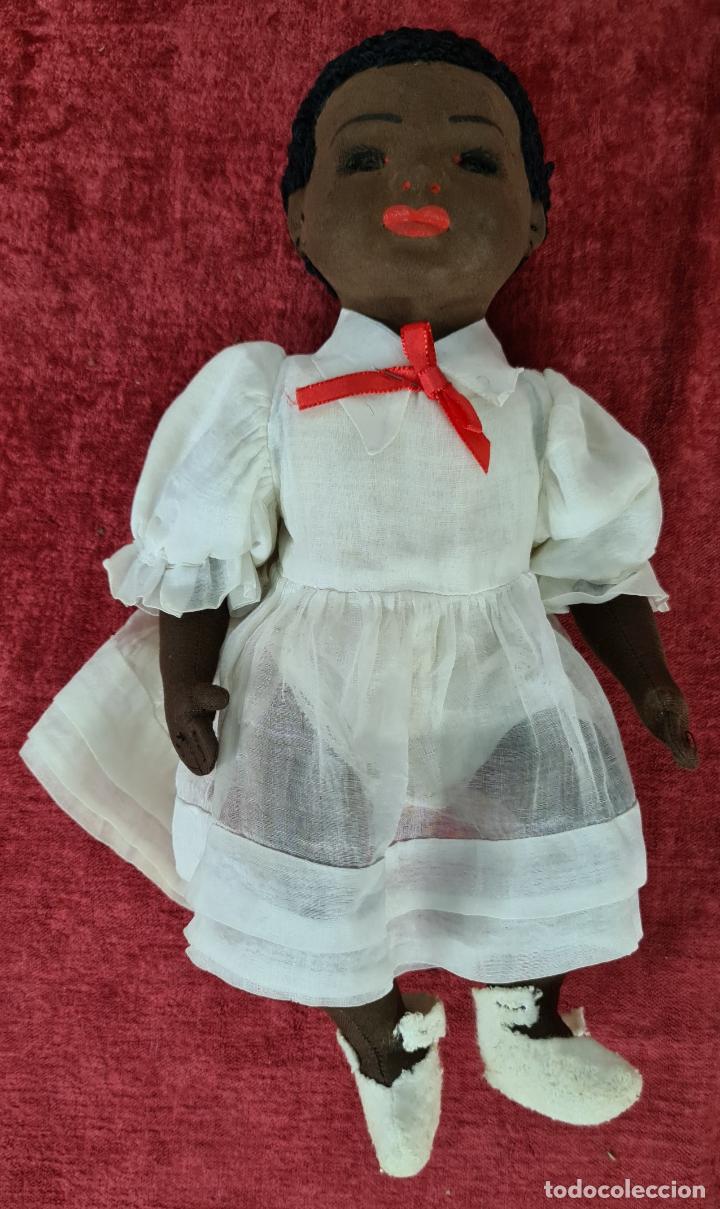 muñeca negrita de trapo. ojos de cristal. cara - Acquista Altre bambole  moderne spagnole su todocoleccion