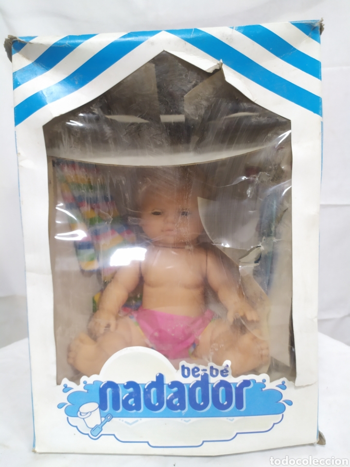 Moderne spanische Puppen: Beb&eacute; nadador de Hnos. Berenguer banador rosa