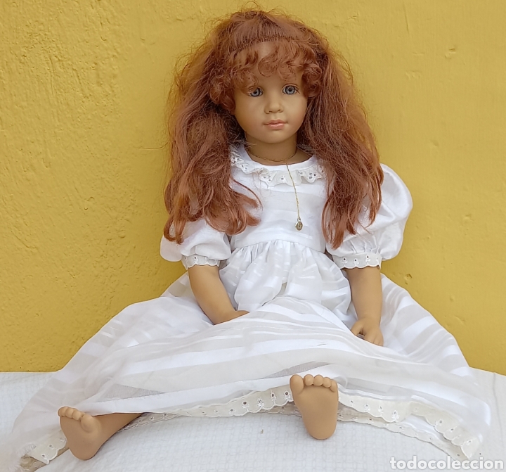 Mu&ntilde;ecas espa&ntilde;olas modernas: PRECIOSA MU&Ntilde;ECA GRANDE DE COMUNION, NINES ARTESANALS DE ONIL, MEDIDAS 63CM APROX