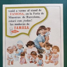 Muñecas Españolas Modernas: HOJA DE PUBLICIDAD MUÑECAS FAMOSA. Lote 351330009