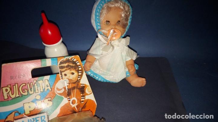 Mu&ntilde;ecas espa&ntilde;olas modernas: MU&Ntilde;ECA PULGUITA CON BIBERON DE MAJBER - Foto 1