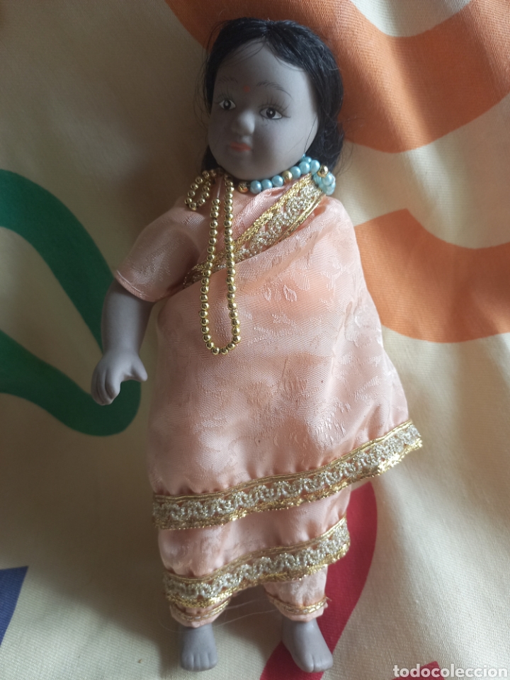 Poup&eacute;es Espagnoles Modernes: Mu&ntilde;eca del mundo porcelana traje India
