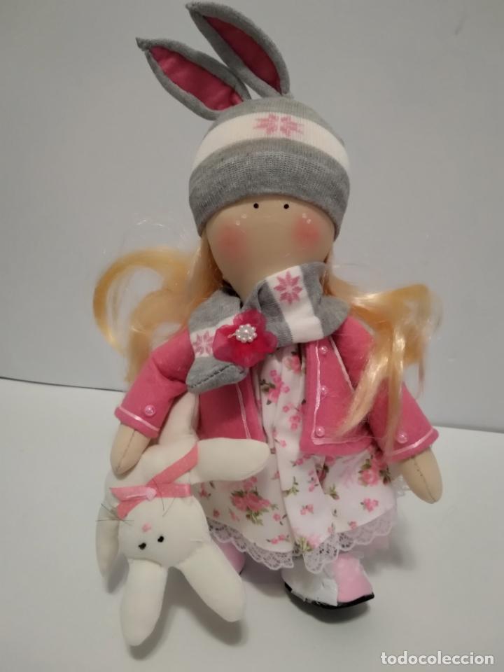 Mu&ntilde;ecas Espa&ntilde;olas Modernas: MU&Ntilde;ECA RUSA CONEJITA REALIZADA A MANO