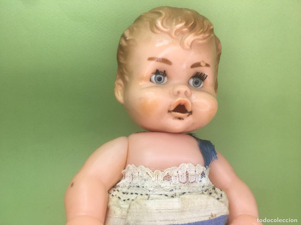 Mu&ntilde;ecas espa&ntilde;olas modernas: MU&Ntilde;ECA CABEZA BASCULANTE DE CELULOIDE Y CUERPO DE PLASTICO - Foto 2