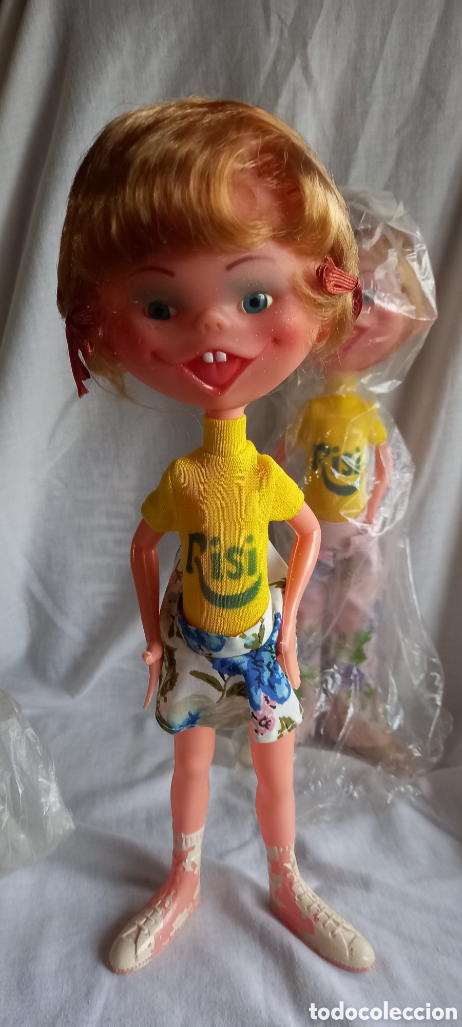 Mu&ntilde;ecas espa&ntilde;olas modernas: PAREJA DE MU&Ntilde;ECOS RISI EN SU BOLSA, ANTIGUOS - Foto 4
