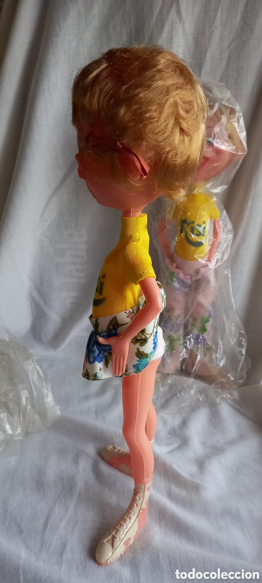 Mu&ntilde;ecas espa&ntilde;olas modernas: PAREJA DE MU&Ntilde;ECOS RISI EN SU BOLSA, ANTIGUOS - Foto 5