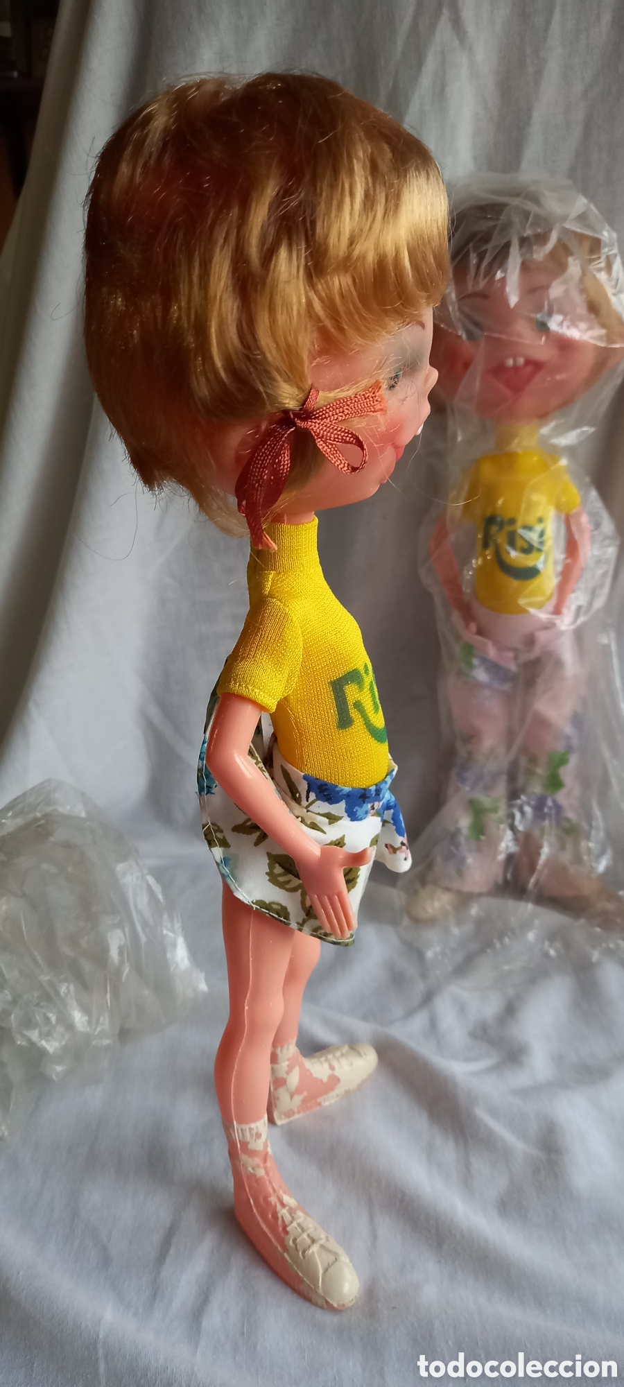 Mu&ntilde;ecas espa&ntilde;olas modernas: PAREJA DE MU&Ntilde;ECOS RISI EN SU BOLSA, ANTIGUOS - Foto 7