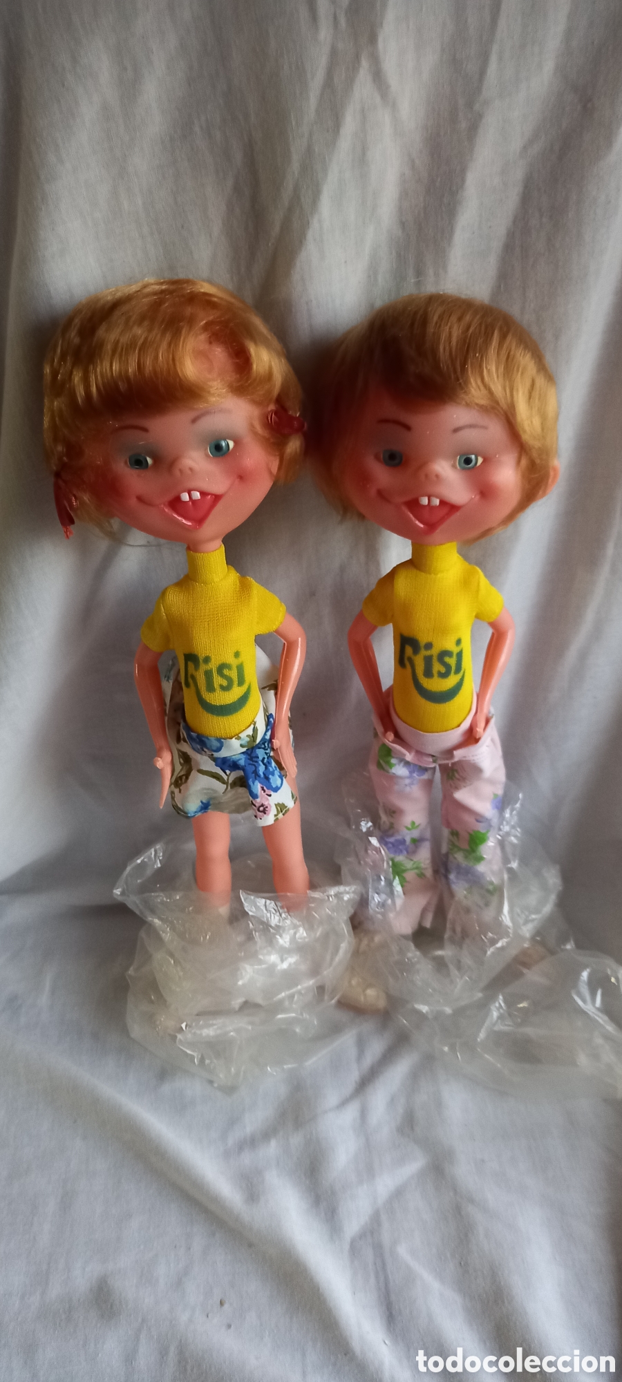 Mu&ntilde;ecas espa&ntilde;olas modernas: PAREJA DE MU&Ntilde;ECOS RISI EN SU BOLSA, ANTIGUOS - Foto 19