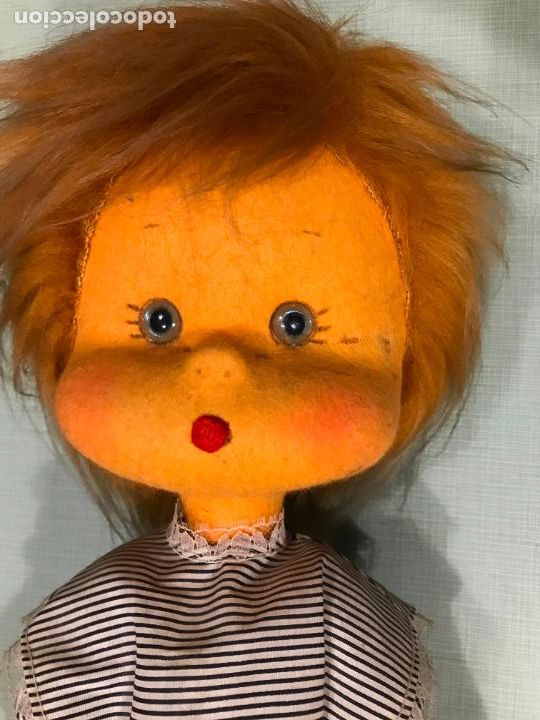 Mu&ntilde;ecas espa&ntilde;olas modernas: Mu&ntilde;eca de fieltro mide 47 cms bien conservada - Foto 3