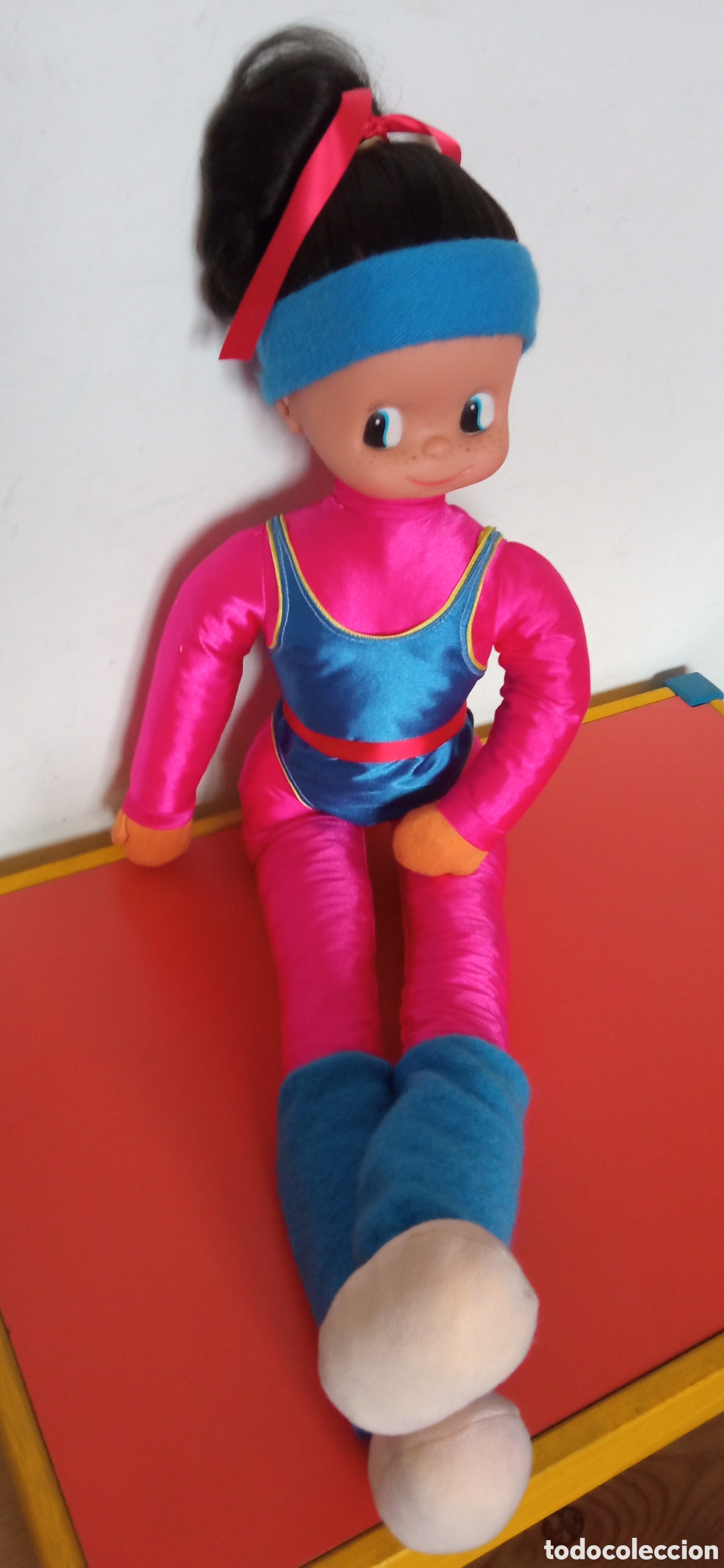 Poup&eacute;es Espagnoles Modernes: MU&Ntilde;ECA MISS AEROBIC (75 CM).EDA 80'S.NUEVA EN CAJA.
