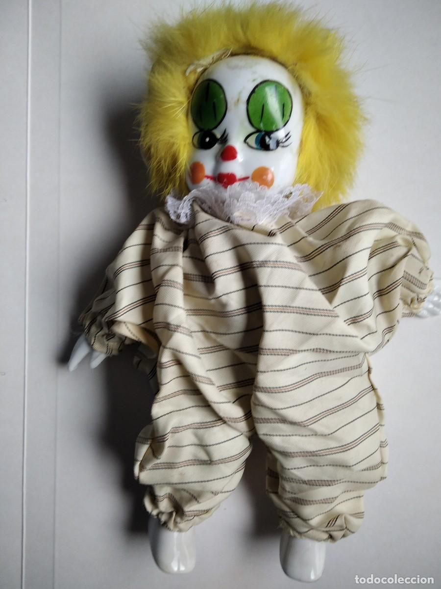 Mu&ntilde;ecas Espa&ntilde;olas Modernas: PAYASO DE PORCELANA Y TELA,ARTICULADO.