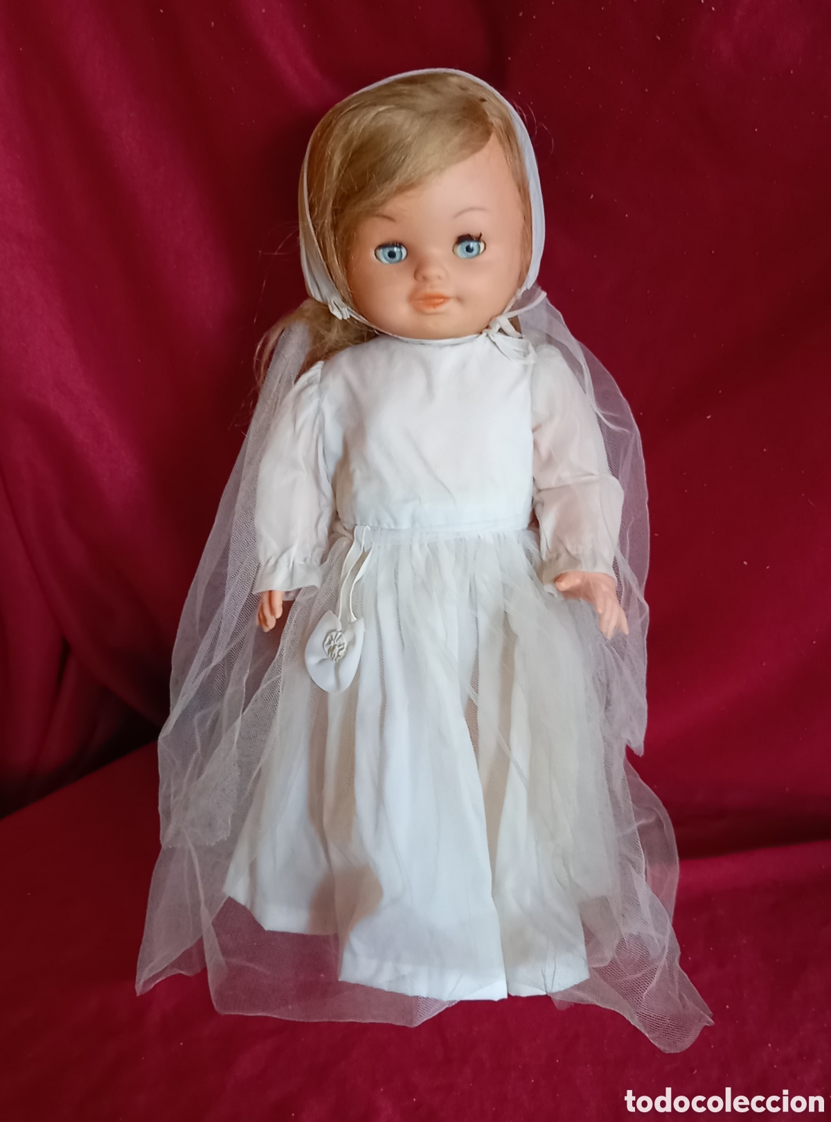 Mu&ntilde;ecas espa&ntilde;olas modernas: ANTIGUA MU&Ntilde;ECA CELESTE ANDADORA DE bb O BB DE COMUNION - Foto 2