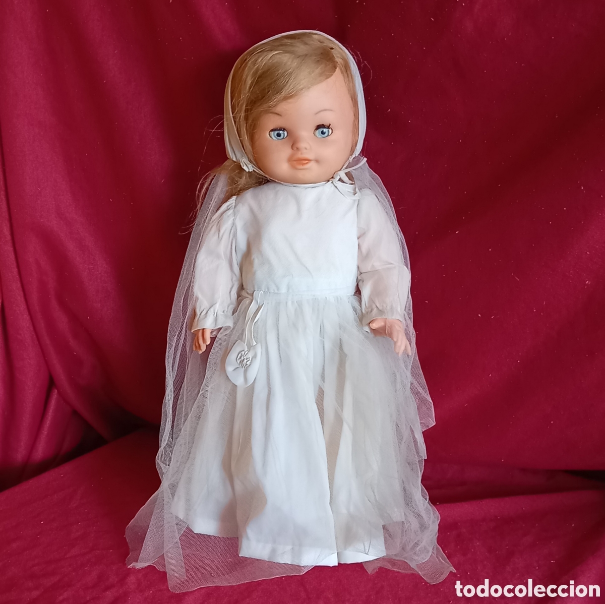 Mu&ntilde;ecas espa&ntilde;olas modernas: ANTIGUA MU&Ntilde;ECA CELESTE ANDADORA DE bb O BB DE COMUNION - Foto 1