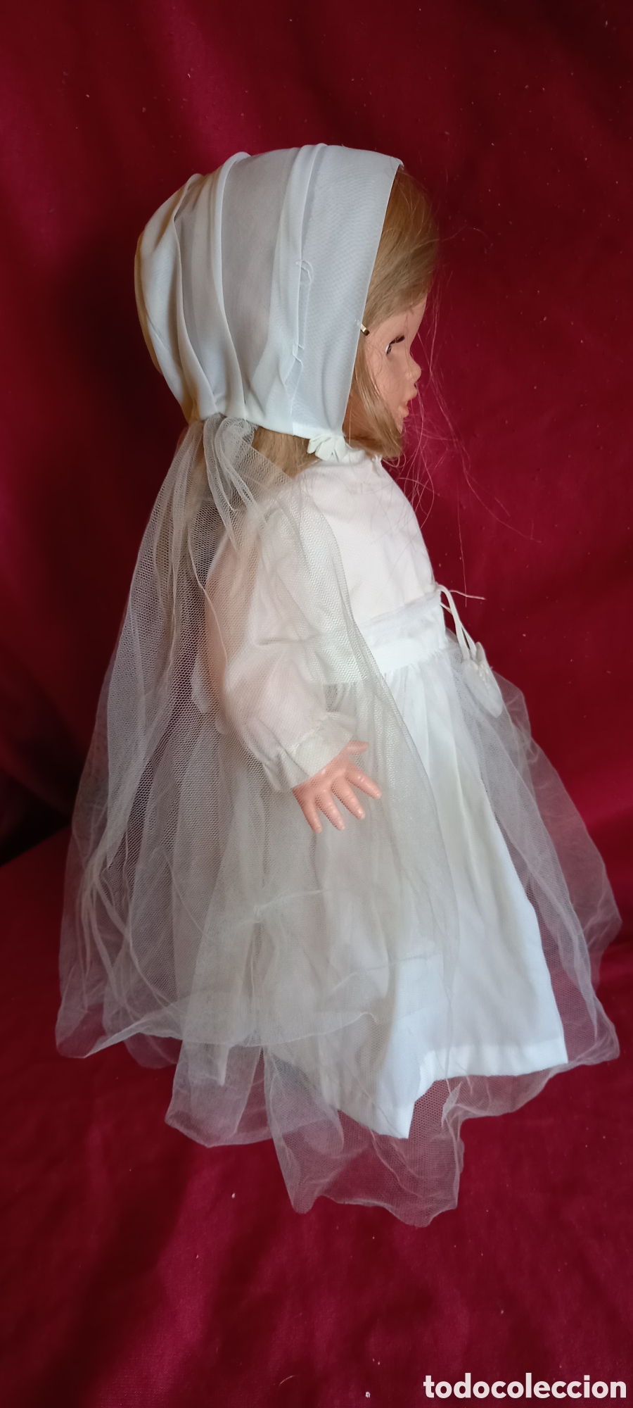 Mu&ntilde;ecas espa&ntilde;olas modernas: ANTIGUA MU&Ntilde;ECA CELESTE ANDADORA bb O BB DE COMUNION N.2 - Foto 6