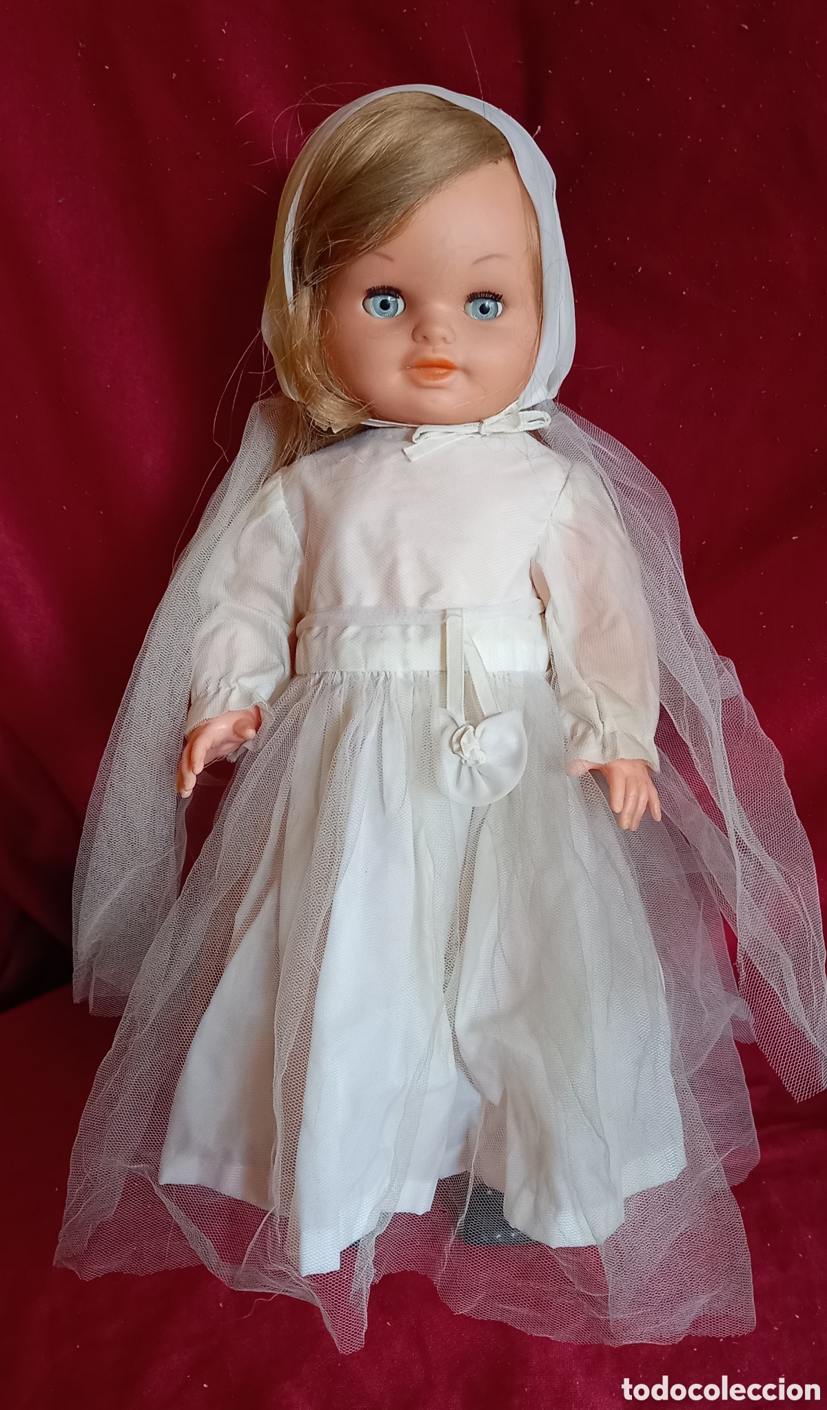 Mu&ntilde;ecas espa&ntilde;olas modernas: ANTIGUA MU&Ntilde;ECA CELESTE ANDADORA bb O BB DE COMUNION N.2 - Foto 19