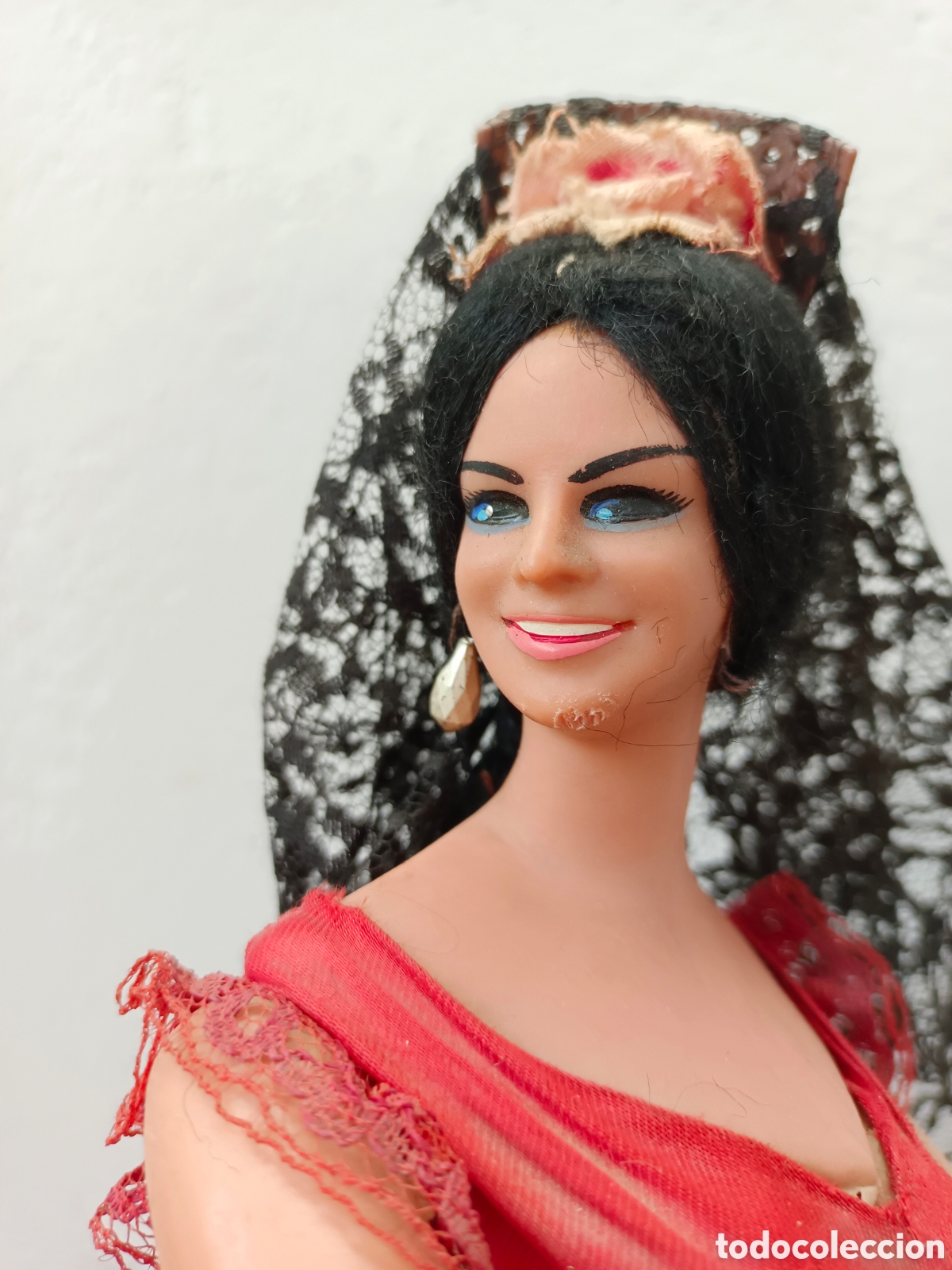 Mu&ntilde;ecas espa&ntilde;olas modernas: Antigua mu&ntilde;eca Mar&iacute;n Gitana 46cm - Foto 3