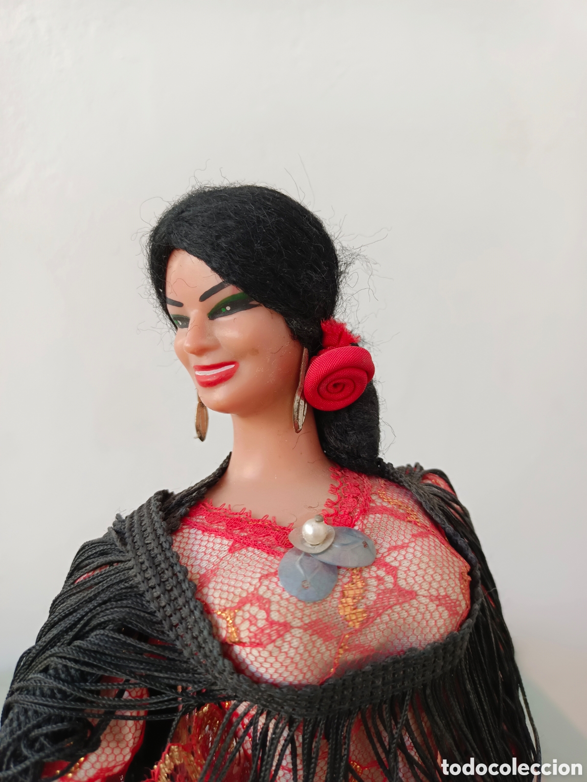 Mu&ntilde;ecas espa&ntilde;olas modernas: Antigua mu&ntilde;eca flamenca 46cm - Foto 3