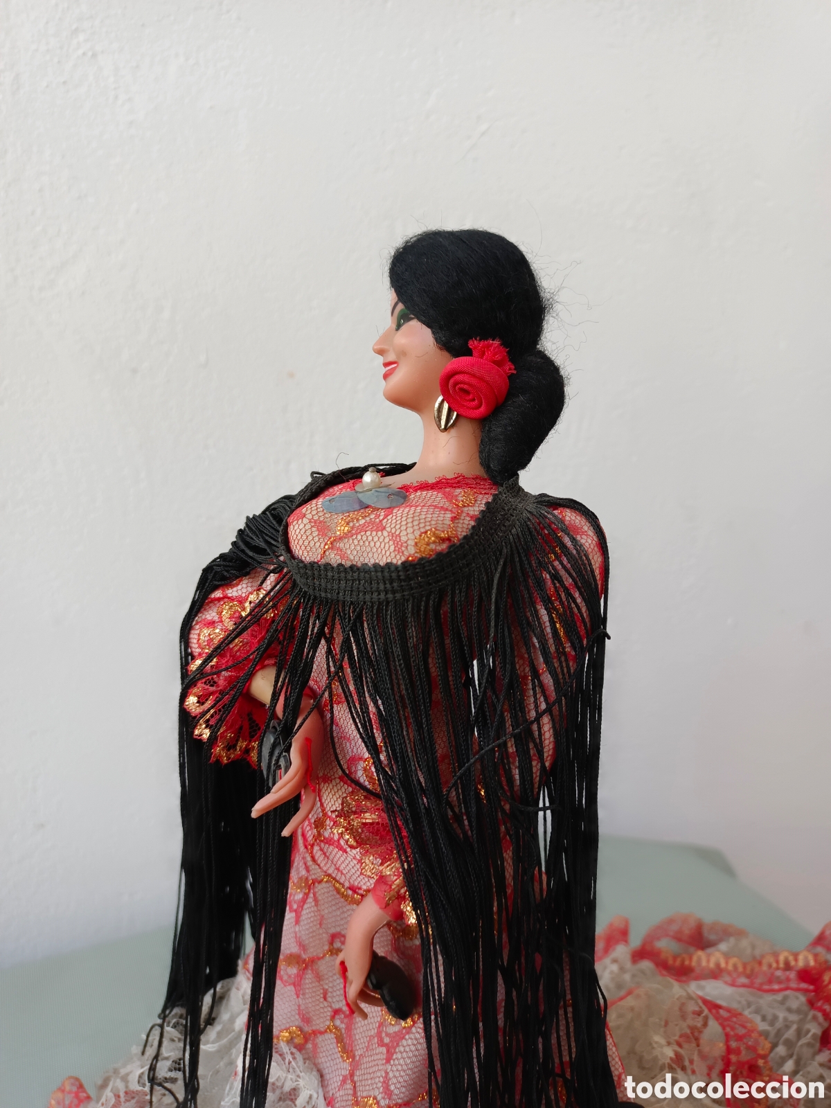 Mu&ntilde;ecas espa&ntilde;olas modernas: Antigua mu&ntilde;eca flamenca 46cm - Foto 4