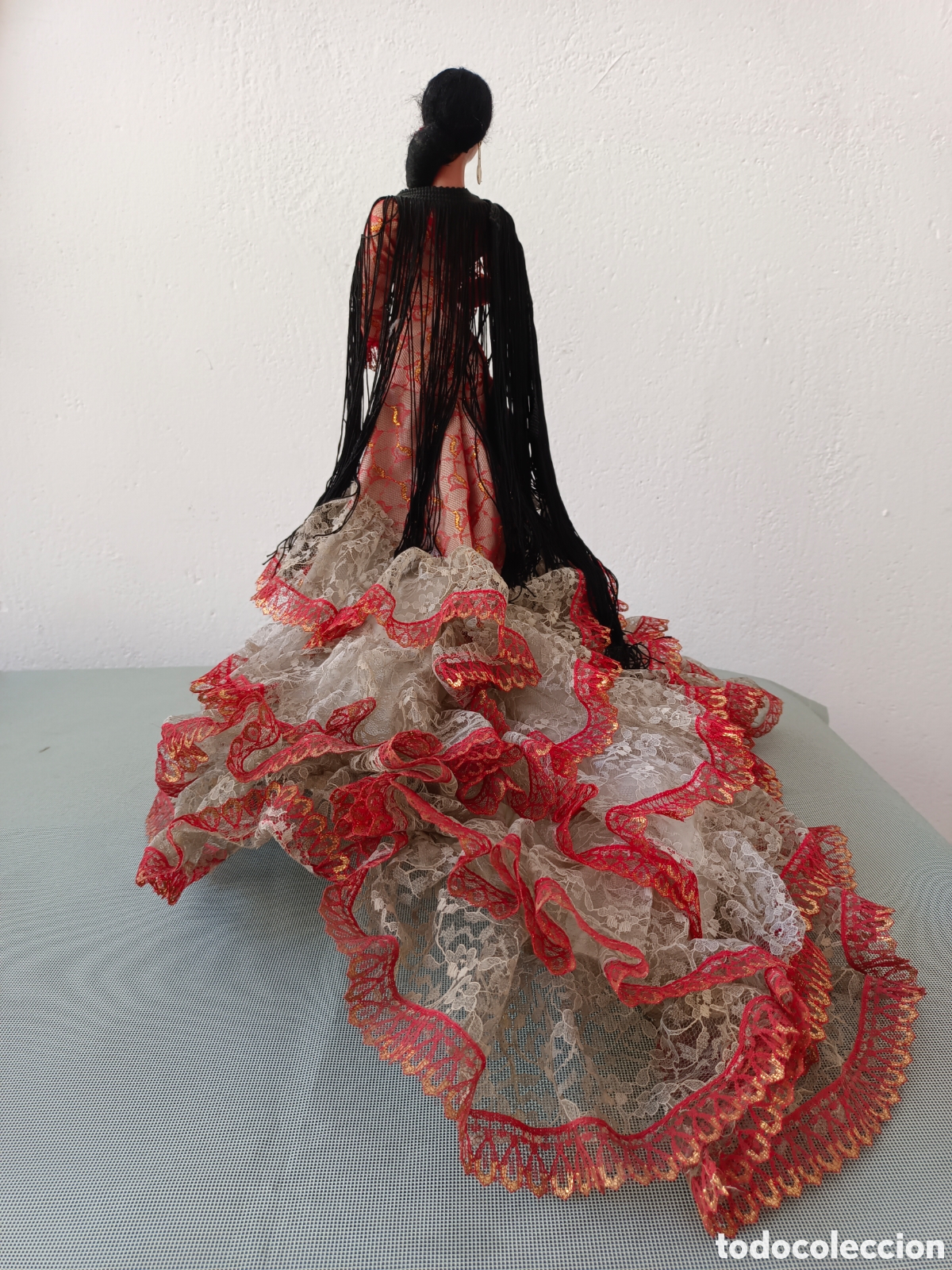 Mu&ntilde;ecas espa&ntilde;olas modernas: Antigua mu&ntilde;eca flamenca 46cm - Foto 5