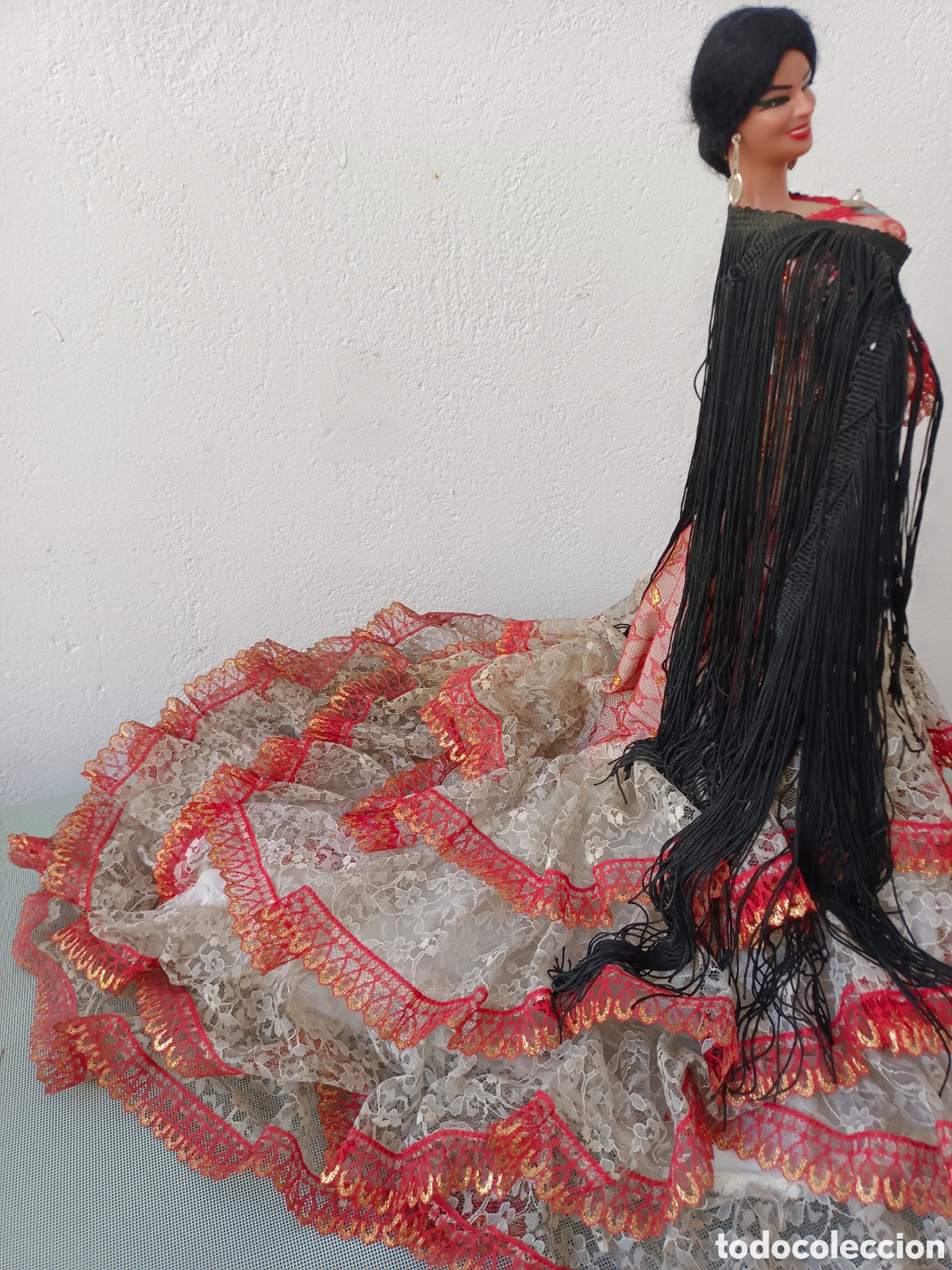 Mu&ntilde;ecas espa&ntilde;olas modernas: Antigua mu&ntilde;eca flamenca 46cm - Foto 7