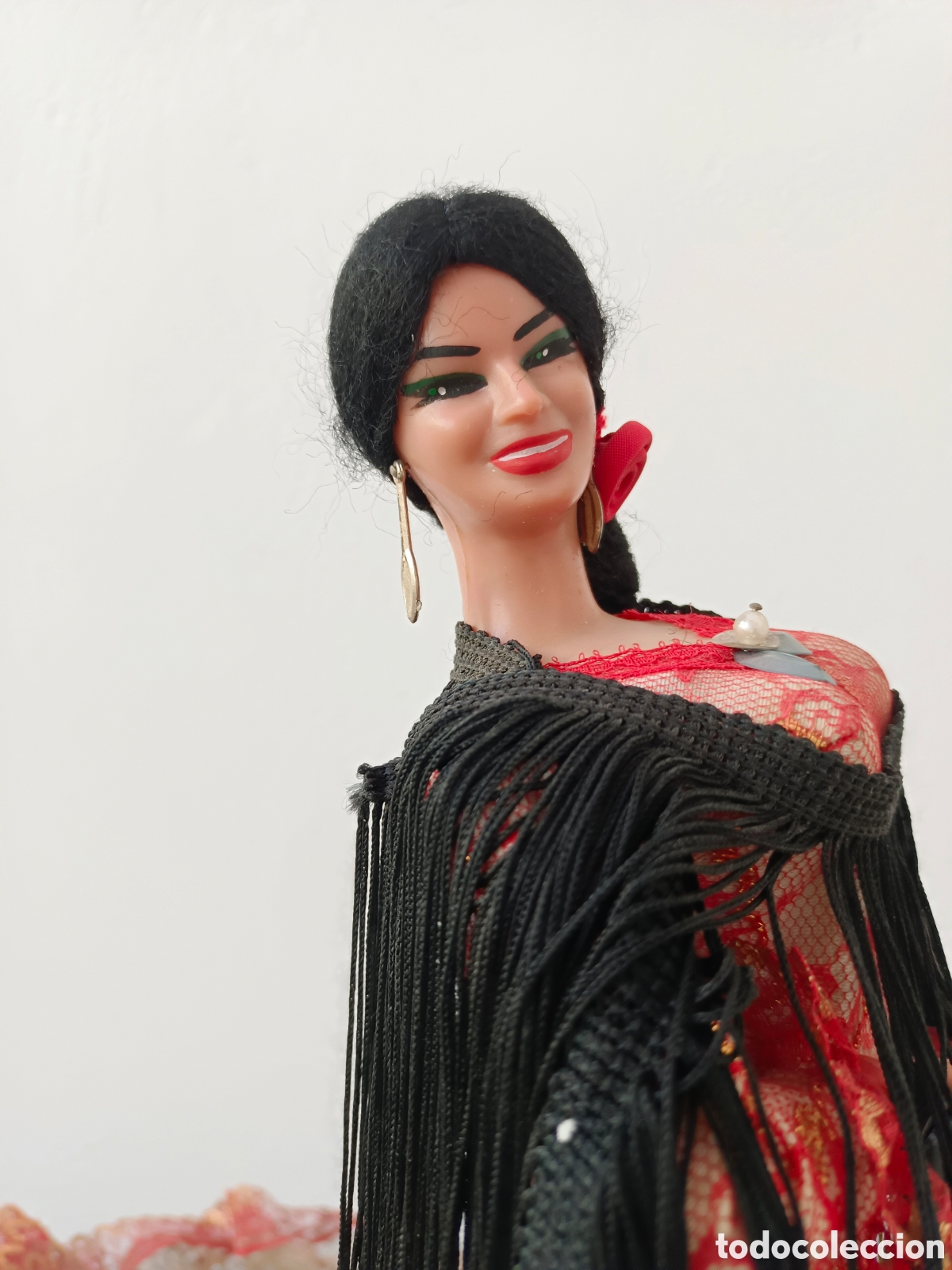Mu&ntilde;ecas espa&ntilde;olas modernas: Antigua mu&ntilde;eca flamenca 46cm - Foto 6